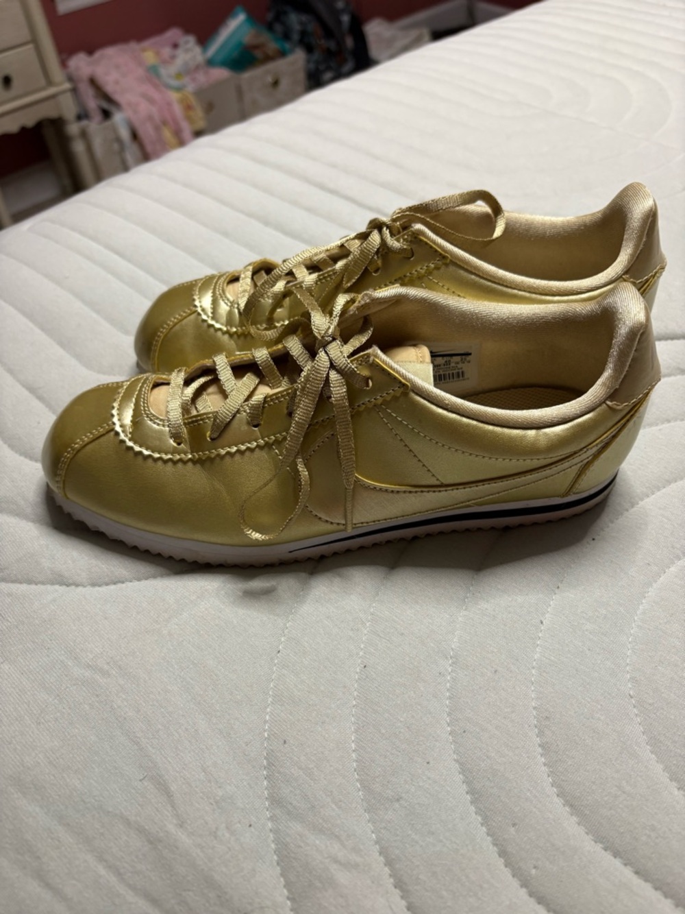 Gold Nike Women's Retro Sneakers